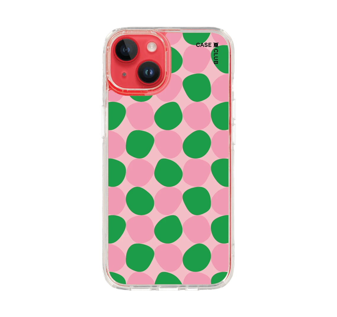 dark green stack polka dots